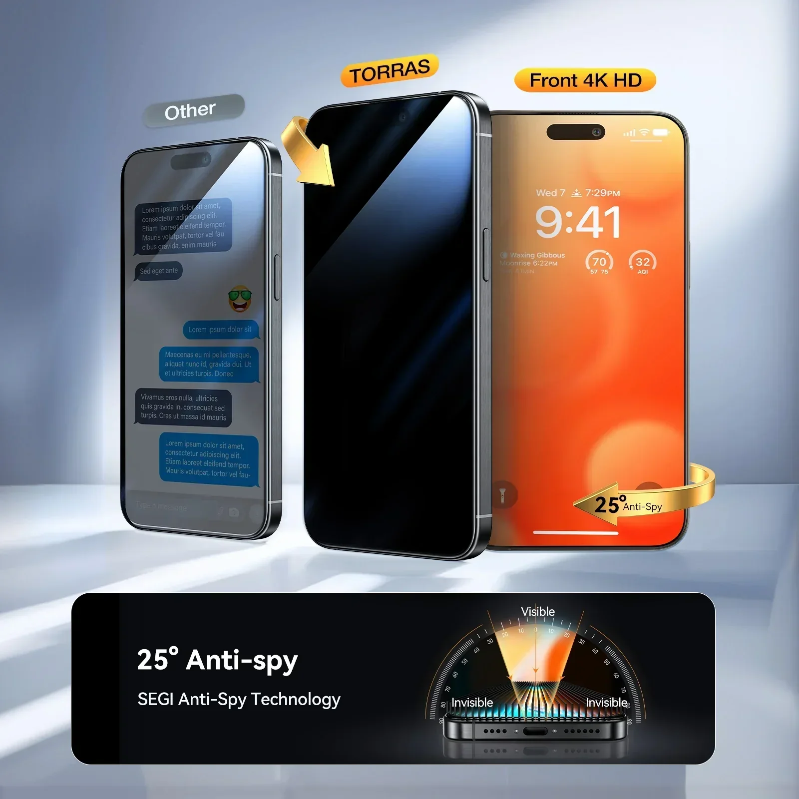 GlassGo Privacy Screen Protector for iPhone 16 Series - Image 4