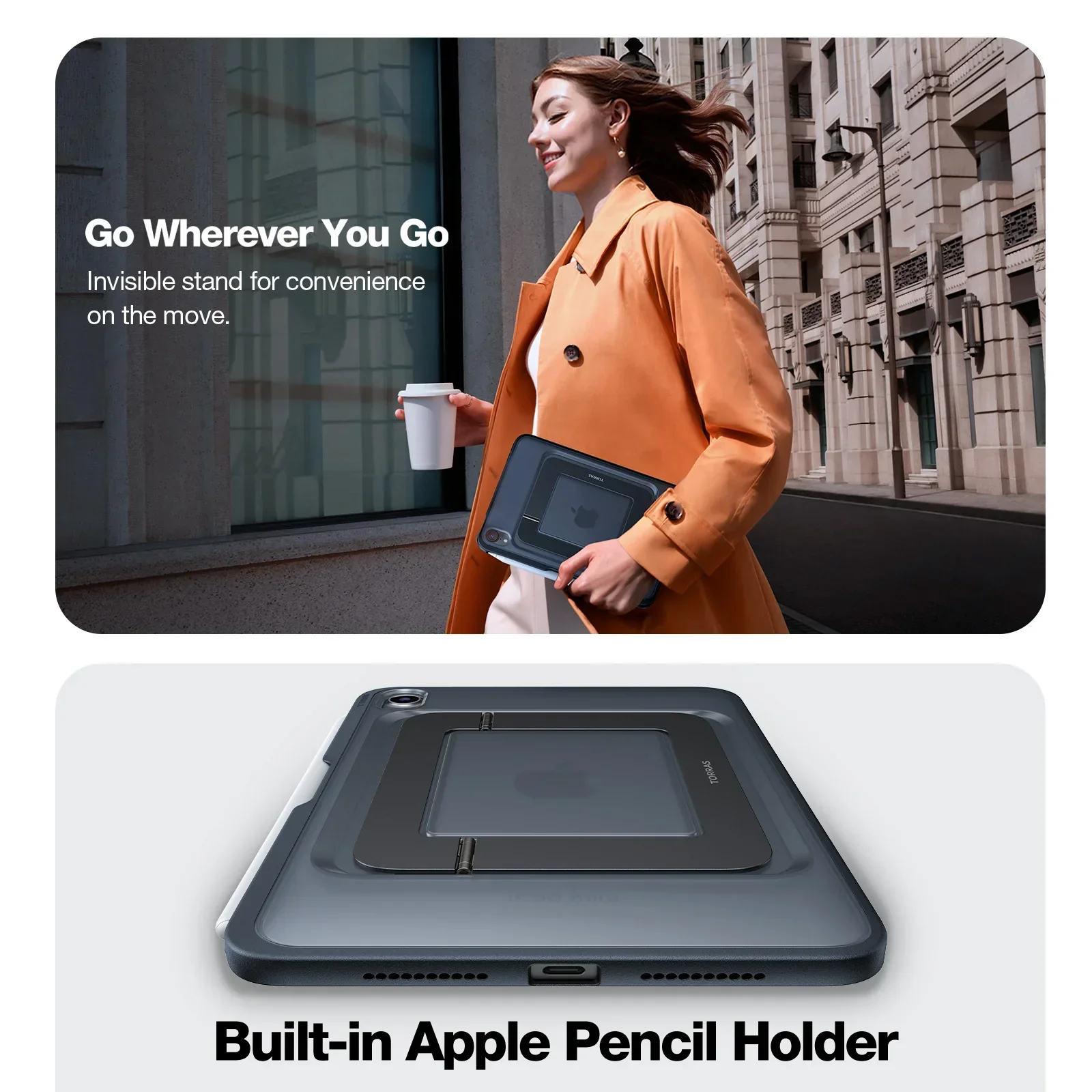 Ostand with Pencil Holder for iPad Mini 6/7 - Image 5