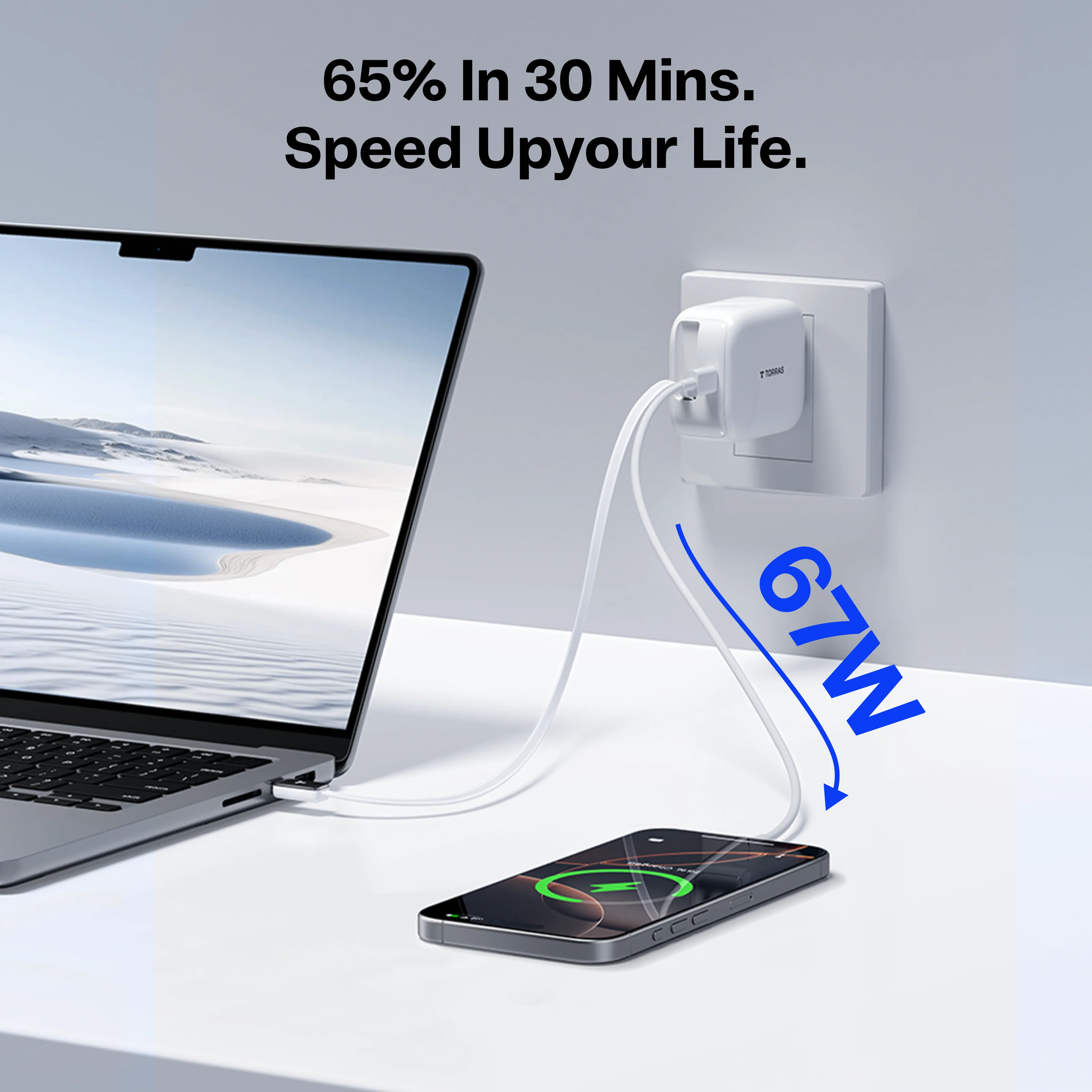 [US Plug] FlexLine Retractable Fast Charger 67W - Image 8